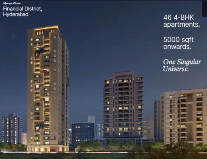 4 BHK Apartment for Sale in Myscape Otomo, Gandipet , Hyderabad