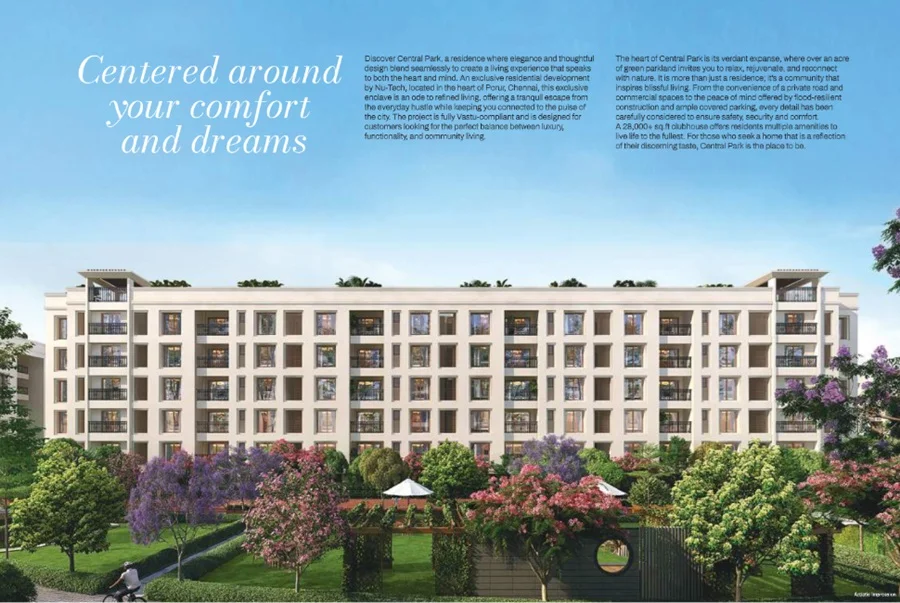 3 BHK Apartment for Sale in Nutech Central Park, Thandalam, Chennai