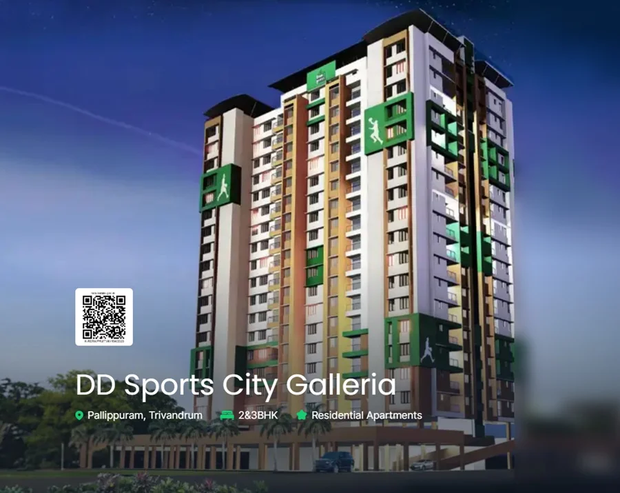 3 BHK Apartment for Sale in Desai DD Galleria, Veiloor, Trivandrum