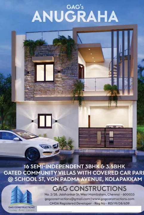 Independent House/Villa for Sale in GAG Anugraha, Kolapakkam, Chennai