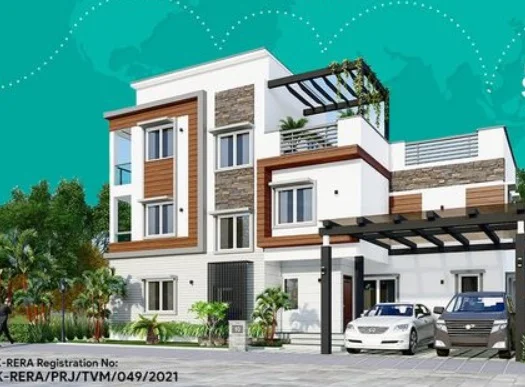 3 BHK Independent House/Villa for Sale in Deodate Skypark, Kulathoor   , Trivandrum