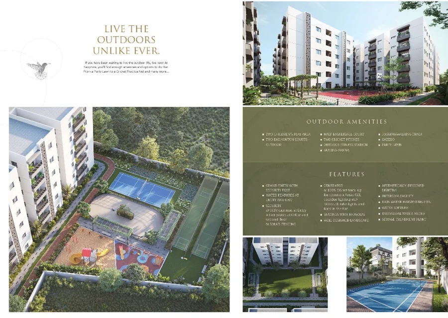 2 BHK Apartment for Sale in Fortune Greenhomes Sapphire , Tellapur, Hyderabad