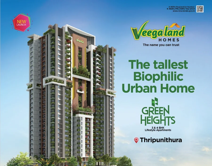 4 BHK Apartment for Sale in Veegaland Green Heights, Thrippunithura, Kochi