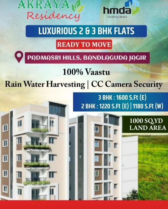 Apartment for Sale in Akshaya Residency, Bandlaguda Jagir , Hyderabad
