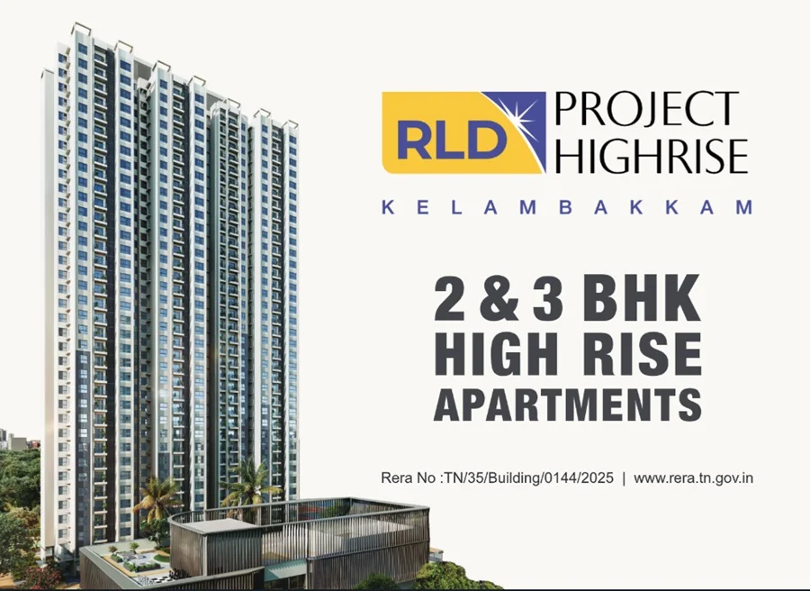 3 BHK Apartment for Sale in RLD Project High Rise, Kelambakkam, Chennai