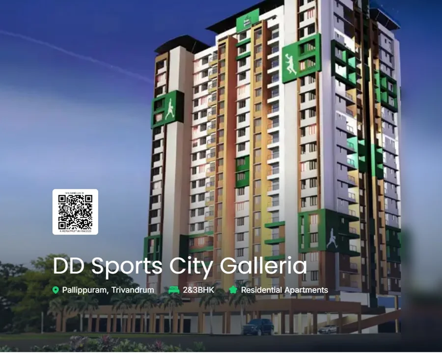 3 BHK Apartment for Sale in DD Sports City Galleria, Pallippuram   , Trivandrum