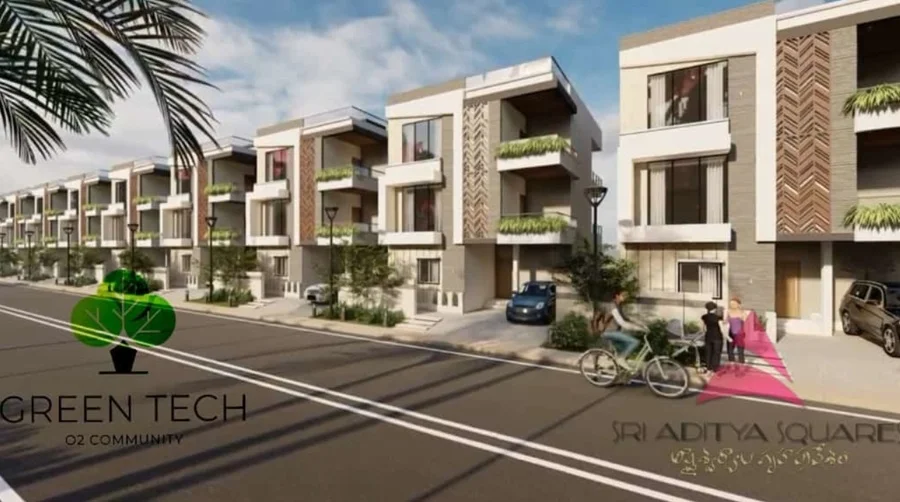 4 BHK Independent House/Villa for Sale in Sri Aditya Squares GREENTECH O2 Community, Beeramguda , Hyderabad