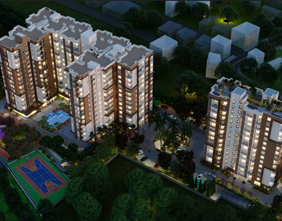 2 BHK Apartment for Sale in Meenakshi High Life Towers, Thanisandra, Bangalore