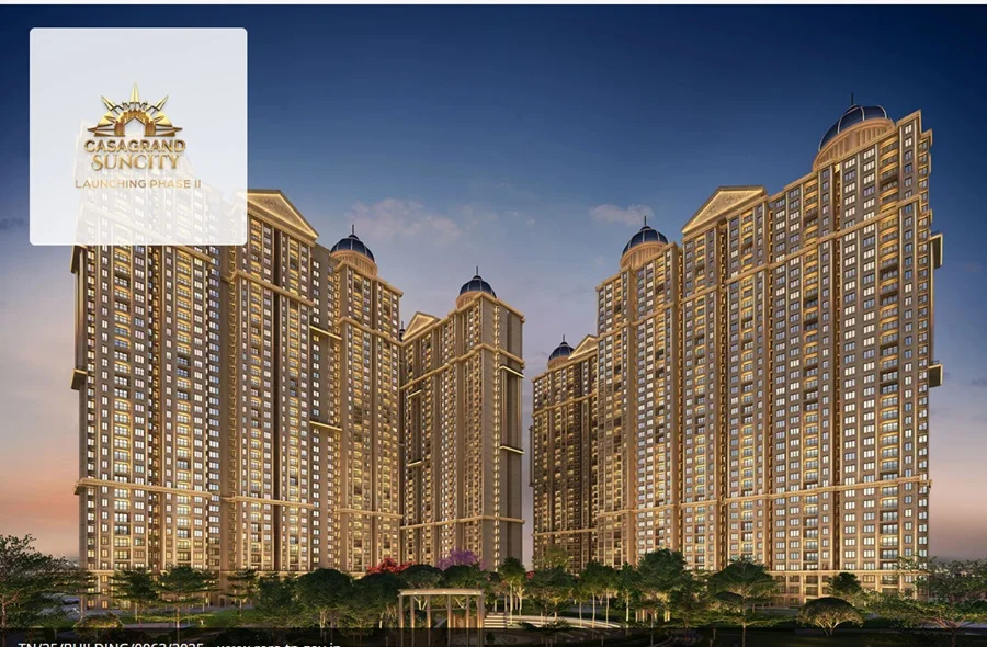 4 BHK Apartment for Sale in CasaGrand Sun City Phase 2, Kelambakkam, Chennai