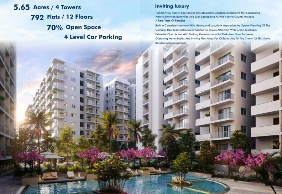 2 BHK Apartment for Sale in Asrithas Jewels County, Patancheru, Hyderabad