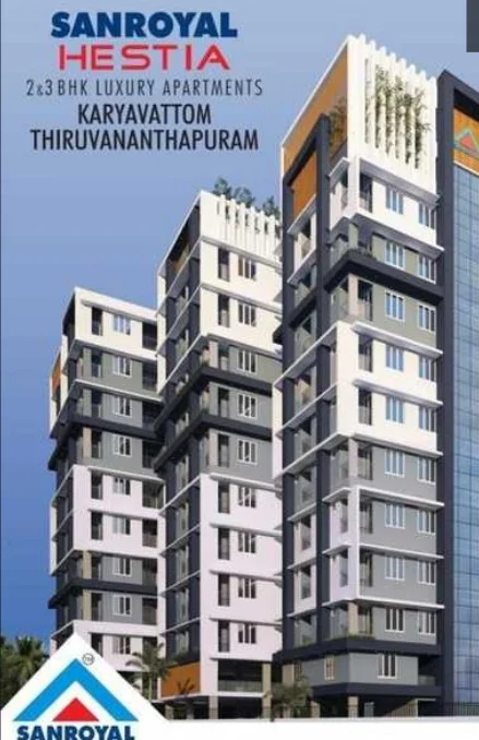 2 BHK Apartment for Sale in Sanroyal Hestia, Karyavattom   , Trivandrum