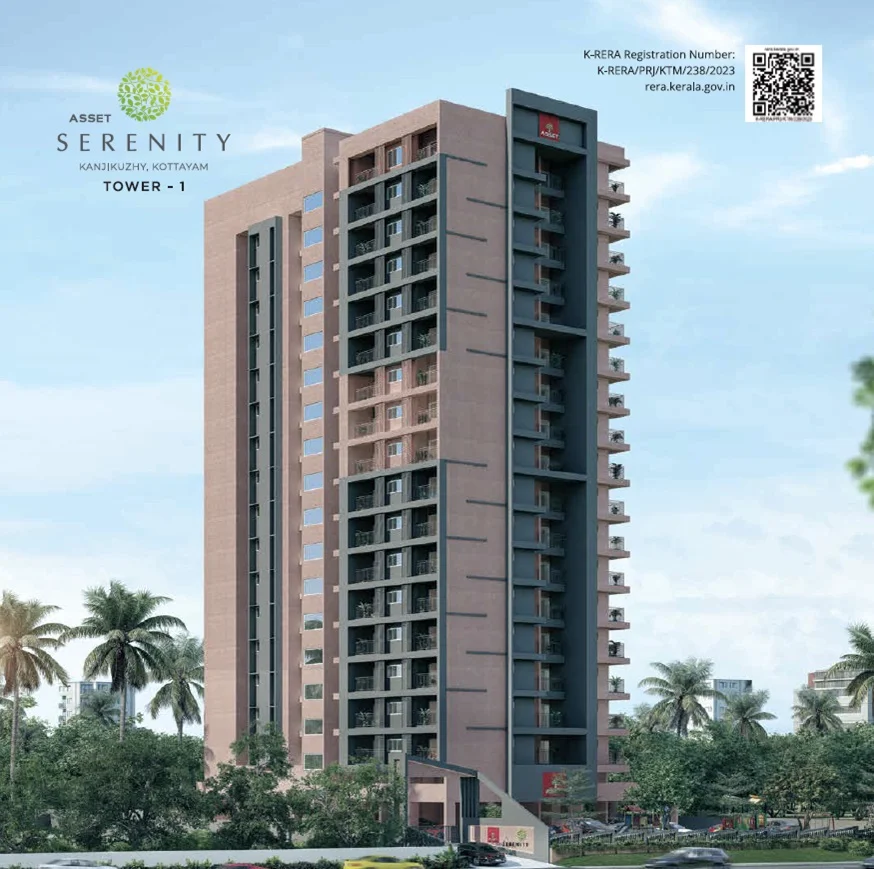 2 BHK Apartment for Sale in Asset Serenity , Kanjikuzhi, Kottayam