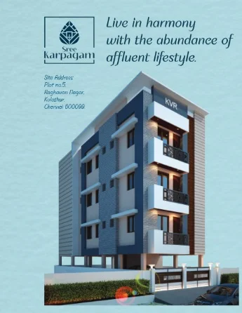3 BHK Apartment for Sale in KVR Sree Karpagam, Kolathur, Chennai