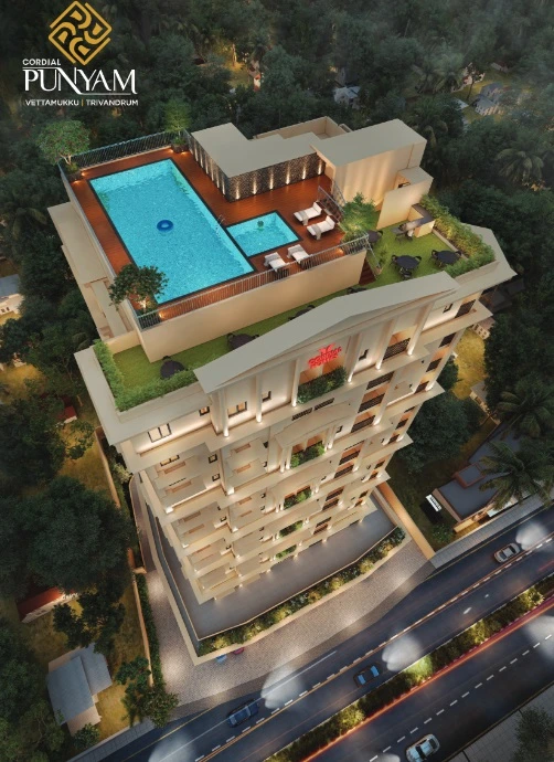 2 BHK Apartment for Sale in Cordial Punnyam, Vettamukku   , Trivandrum